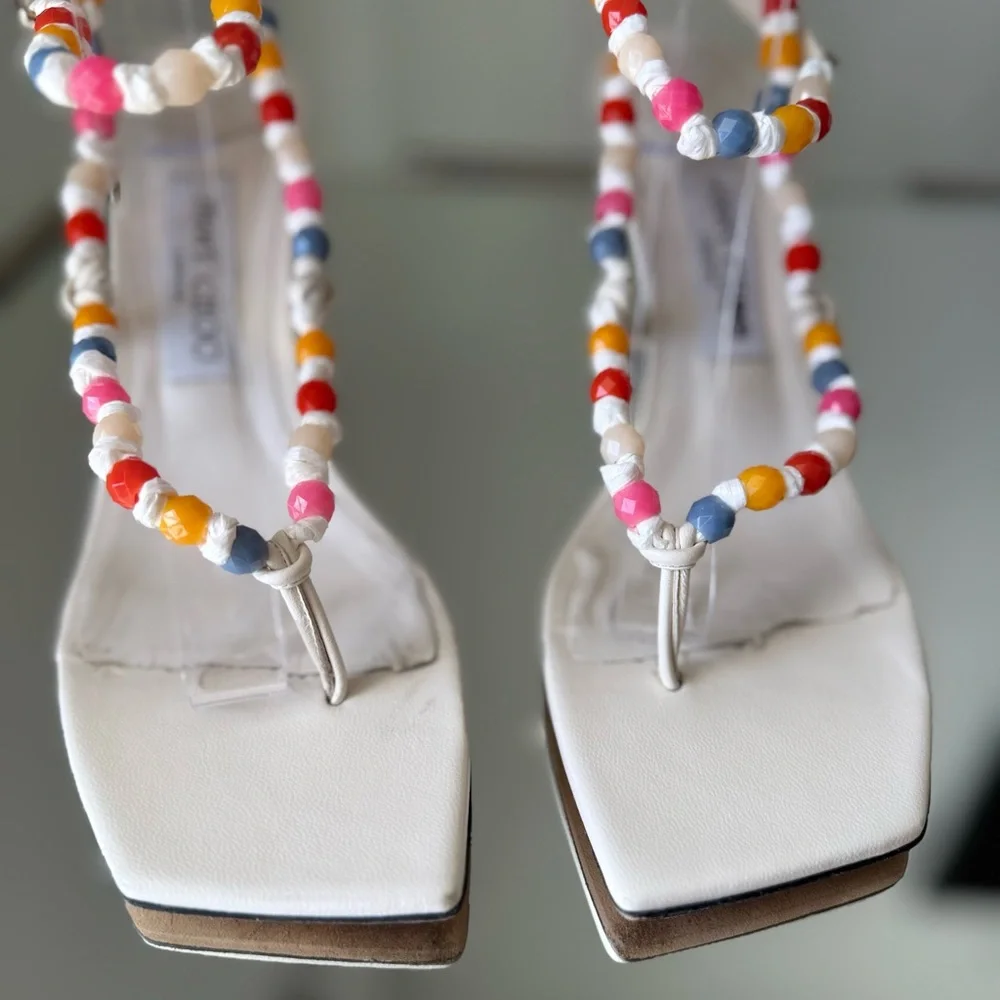 JIMMY CHOO Amiral 90 embellished leather sandals $1,175 39 - Picture 13 of 16